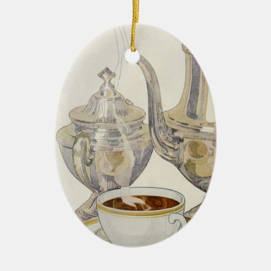 Silver Coffee-service Keramisch Ornament (Voorkant)