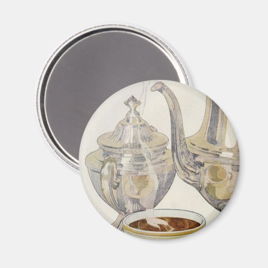 Silver Coffee-service Magneet (Voorkant / Achterkant)