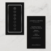 Silver Color Chakras Meditation Visitekaartje (Voorkant / Achterkant)