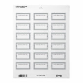 Silver Colored Gift Labels - Beste wensen (Full Sheet)