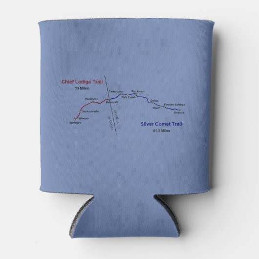 Silver Comet / Chief Ladiga Trail Map Koelbox Blikjeskoeler (Voorkant)