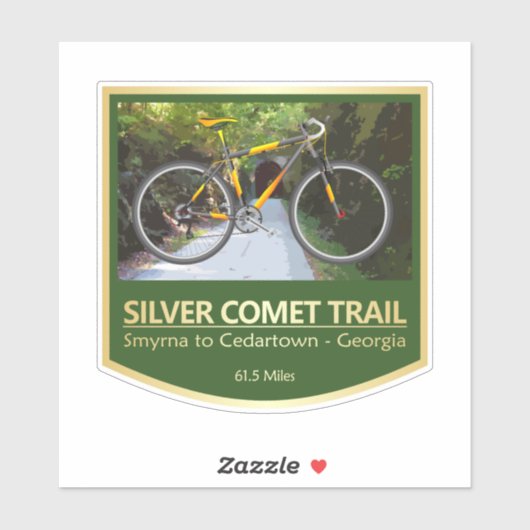 Silver Comet Trail (bike2) Sticker (Vel)