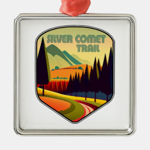Silver Comet Trail Georgia Kleuren Metalen Ornament