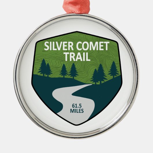 Silver Comet Trail Georgia Metalen Ornament (Voorkant)