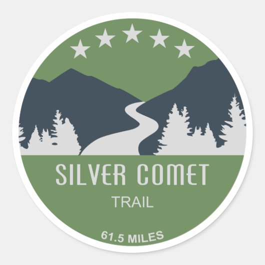 Silver Comet Trail Georgia Ronde Sticker (Voorkant)
