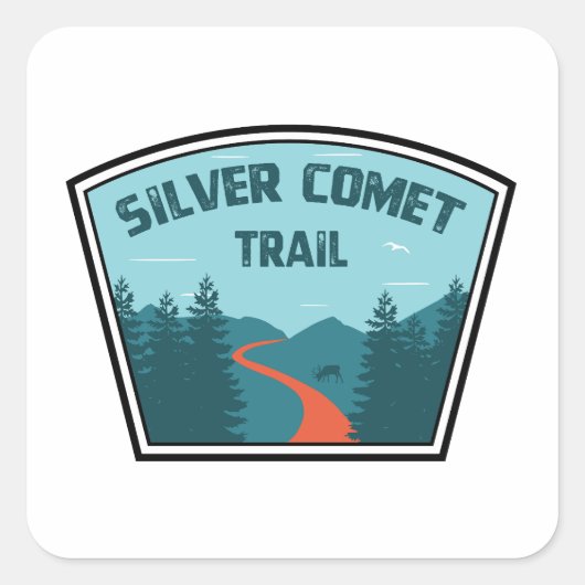 Silver Comet Trail Georgia Vierkante Sticker (Voorkant)