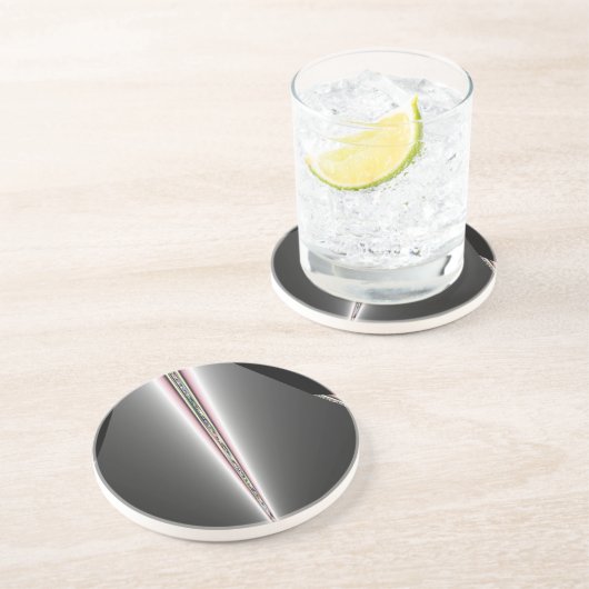 Silver Cone met verf Zandsteen Onderzetter (Zijkant)