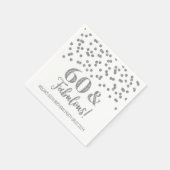 Silver Confetti 60 en Fabulous Napkins Servet (Hoek)