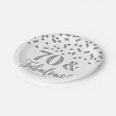 Silver Confetti 70 en Fabulous Papieren Bordje (Gekanteld)