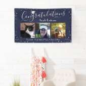 Silver Confetti Afstuderen 3 Fotobanner Spandoek (Insitu)