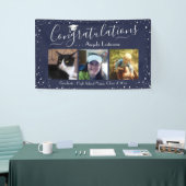Silver Confetti Afstuderen 3 Fotobanner Spandoek (Beurs)