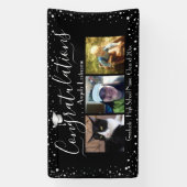 Silver Confetti Afstuderen 3 Fotobudgetbanner Spandoek (Verticaal)