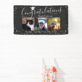 Silver Confetti Afstuderen 3 Fotobudgetbanner Spandoek (Insitu)