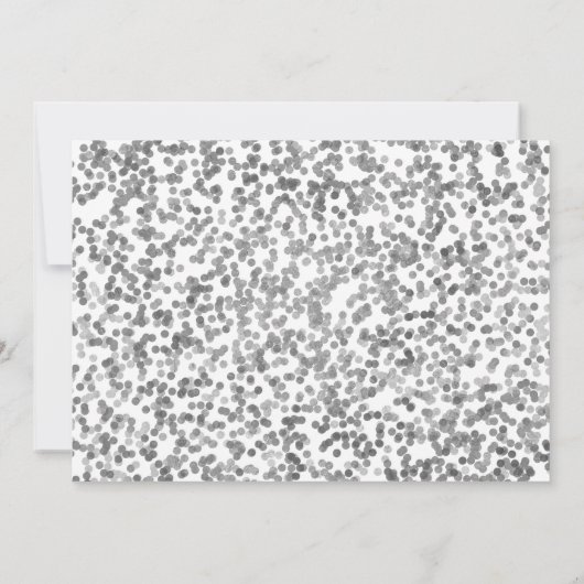Silver Confetti Afstuderen fotokaart Kaart (Achterkant)