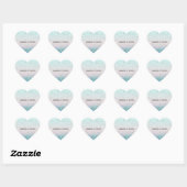Silver Confetti Aqua Mint Paarse Glitter Sparkle Hart Sticker (Vel)