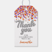 Silver Confetti Cadeau Labels Cadeaulabel (Voorkant)