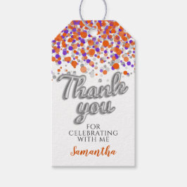 Silver Confetti Cadeau Labels Cadeaulabel