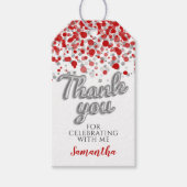 Silver Confetti Cadeau Labels Cadeaulabel (Voorkant)