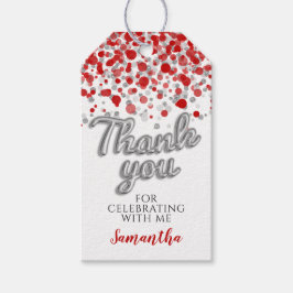 Silver Confetti Cadeau Labels Cadeaulabel