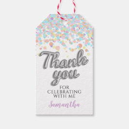 Silver Confetti Cadeau Labels Cadeaulabel