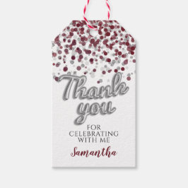 Silver Confetti Cadeau Labels Cadeaulabel