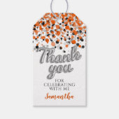 Silver Confetti Cadeau Labels Cadeaulabel (Voorkant)
