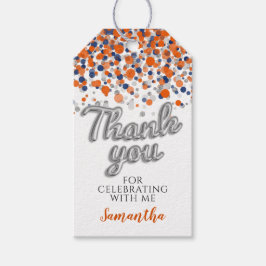 Silver Confetti Cadeau Labels Cadeaulabel