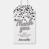 Silver Confetti Cadeau Labels Cadeaulabel (Voorkant)