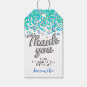 Silver Confetti Cadeau Labels Cadeaulabel (Voorkant)