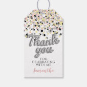 Silver Confetti Cadeau Labels Cadeaulabel (Voorkant)