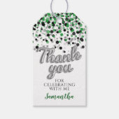 Silver Confetti Cadeau Labels Cadeaulabel (Voorkant)