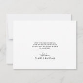 Silver Confetti Calligraphy Wedding Bedankkaart (Achterkant)