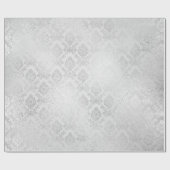 Silver Confetti Damask Royal Princess Glam Vip Cadeaupapier (Vlak)