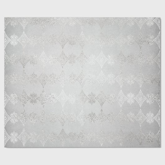 Silver Confetti Diamond Cut Glitter Glam Vip Cadeaupapier (Vlak)