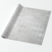 Silver Confetti Diamond Cut Glitter Glam Vip Cadeaupapier (Uitgerold)