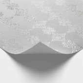 Silver Confetti Diamond Cut Glitter Glam Vip Cadeaupapier (Hoek)