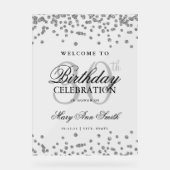 Silver Confetti Glitter 30e verjaardag Welkom Acryl Bord (Voorkant)