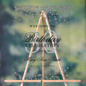 Silver Confetti Glitter 30e verjaardag Welkom Acryl Bord (Neutraal)