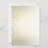 Silver Confetti Gold Ombre First Heilige Communie Kaart (Achterkant)
