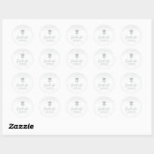 Silver Confetti Graduation Party Favoriet Ronde Sticker (Vel)