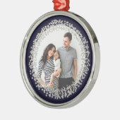 Silver Confetti: Kerstmis Metalen Ornament (Links)