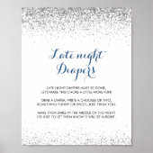 Silver Confetti minimalist late avond luister Poster (Voorkant)