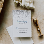 Silver Confetti Minimalistische RSVP