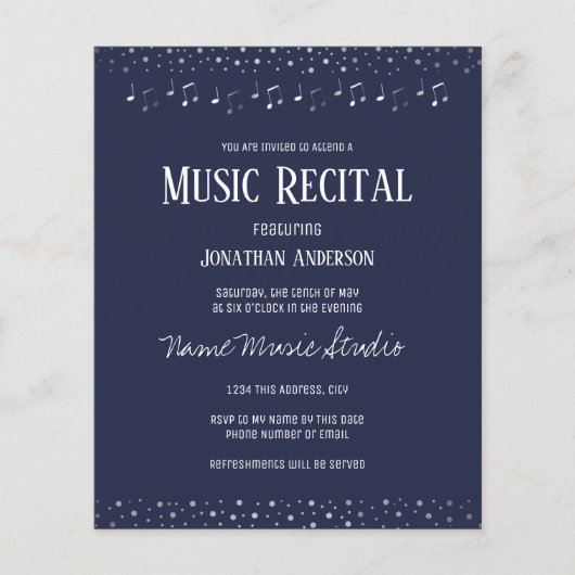 Silver Confetti Music Overweging Budget (Voorkant)