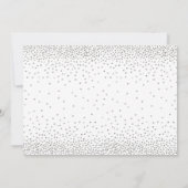 Silver Confetti Navy Typografie Save the Date 1b Kaart (Achterkant)