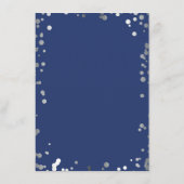 Silver Confetti Navy Wedding Details - Informatie Informatiekaartje (Achterkant)