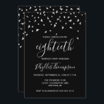 Silver Confetti op Black 80th Birthday Party Kaart<br><div class="desc">Dit moderne ontwerp is voorzien van faux zilveren driehoekig confetti op een zwarte achtergrond. Het woord "80ste" wordt weergegeven in een elegant lichtgrijs handschrift. Personaliseer de uitnodiging met de naam van de honoree in lichtgrijs handschrift doopvont, samen met de datum, de plaats, en andere details in lichtgrijze sans serif type....</div>