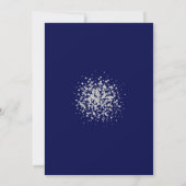 Silver Confetti op Royal Blue Invitation Kaart (Achterkant)
