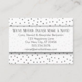 Silver Confetti op witte adreswijziging Kaart Visitekaartje (Voorkant)