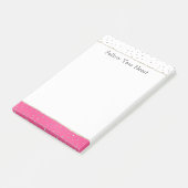 Silver Confetti Pink Ombre Watercolor Post-it® Notes (Schuin)